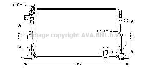 AVA QUALITY COOLING Radiators, Motora dzesēšanas sistēma VW2279